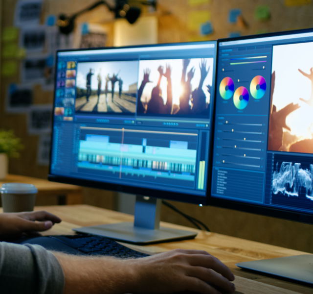 Video editing screen after a music video shoot in Tokyo